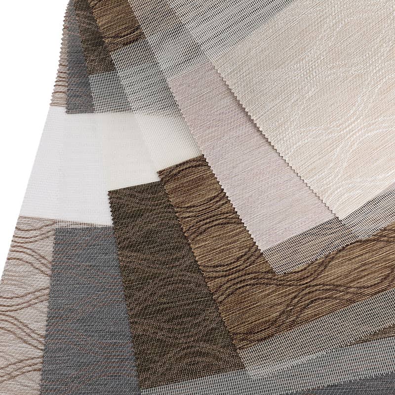 Rideau jour-nuit pour chambre d'hôtel F040, tissu semi-occultant pour stores zébrés