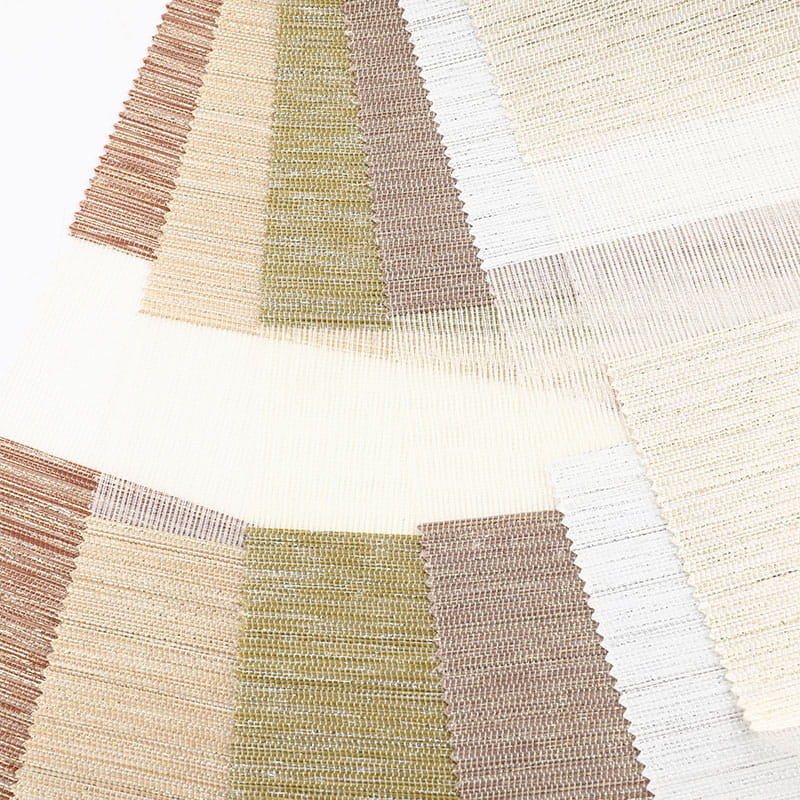 F048 Tissu de store zébré semi-occultant à effet d'ombrage réglable