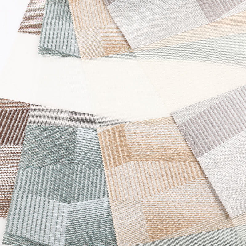 Tissu aveugle zèbre brodé Jacquard occultant pour bureau YX010